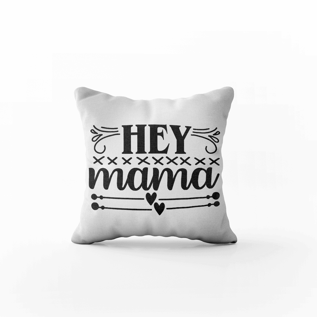 Poduszka z Napisem "Hey Mama" - Mejkmi - Personalizowane Prezenty Dla Twoich Bliskich!