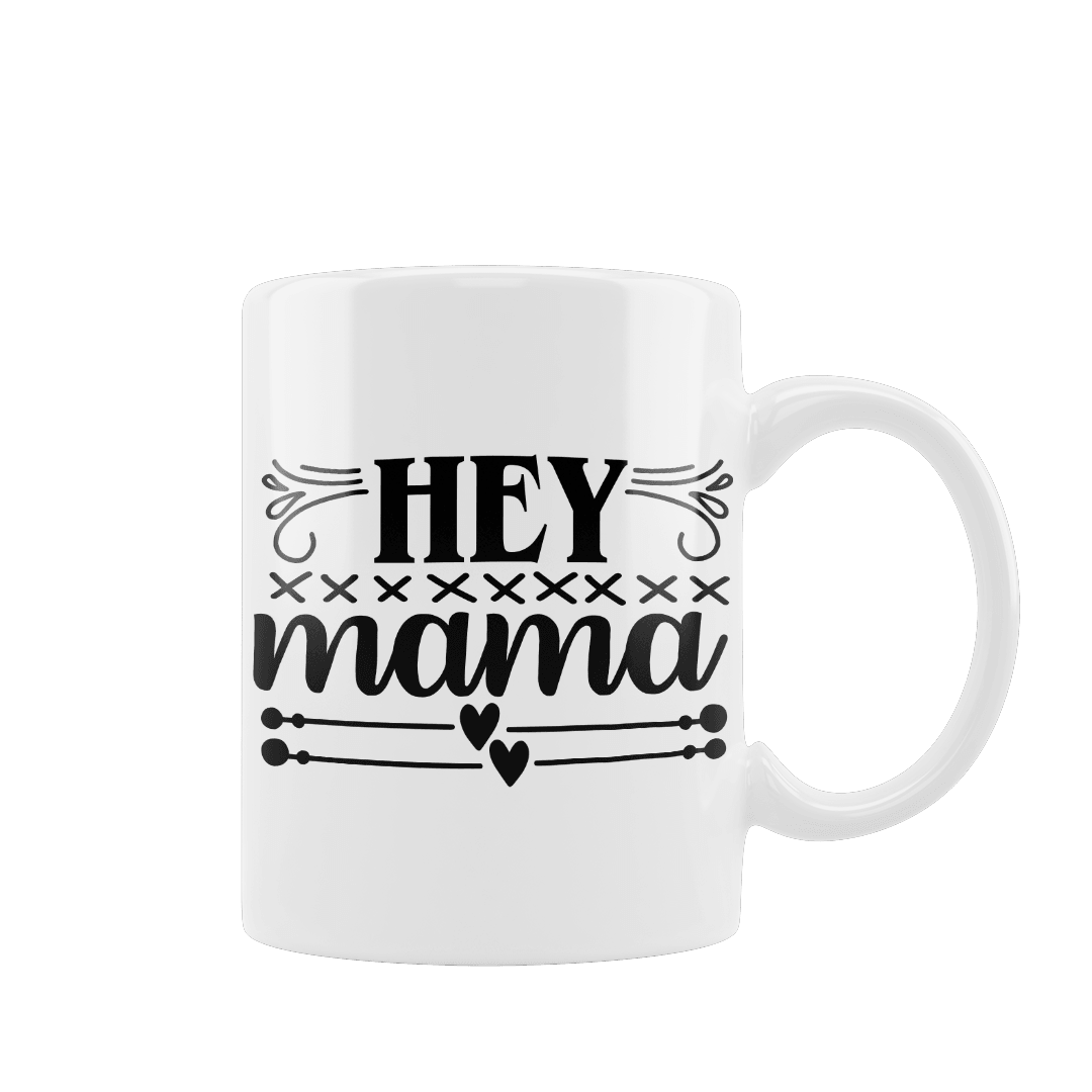 Kubek z Napisem "Hey Mama" - Mejkmi - Personalizowane Prezenty Dla Twoich Bliskich!