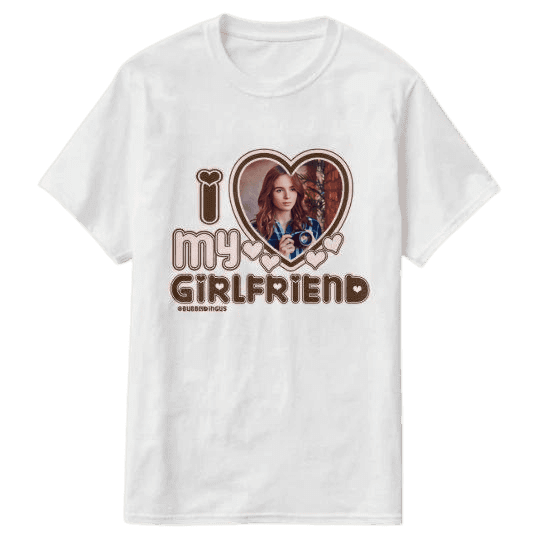 Personalizowana Koszulka I Love My Girlfriend z twoim zdjęciem dla ukochanego - Mejkmi - Personalizowane Prezenty Dla Twoich Bliskich!