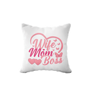 Poduszka z Napisem "Wife Mom Boss" - Mejkmi - Personalizowane Prezenty Dla Twoich Bliskich!