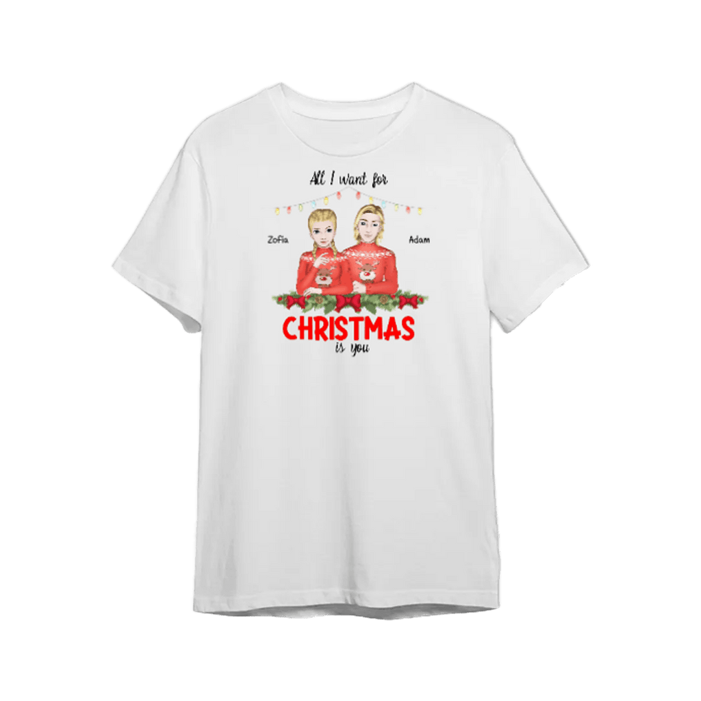 Personalizowana Koszulka - All I want for christmas is you - Mejkmi - Personalizowane Prezenty Dla Twoich Bliskich!