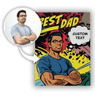 Personalizowany Obraz na płótnie American Comic dla taty - Mejkmi - Personalizowane Prezenty Dla Twoich Bliskich!