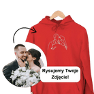Bluza z kapturem z Twoim zdjęciem zamienionym w rysunek nadruk - Mejkmi - Personalizowane Prezenty Dla Twoich Bliskich!