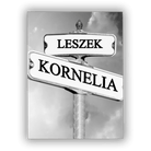 Personalizowany Obraz na płótnie dla pary - znak drogowy na Prezent na Walentynki - Mejkmi - Personalizowane Prezenty Dla Twoich Bliskich!