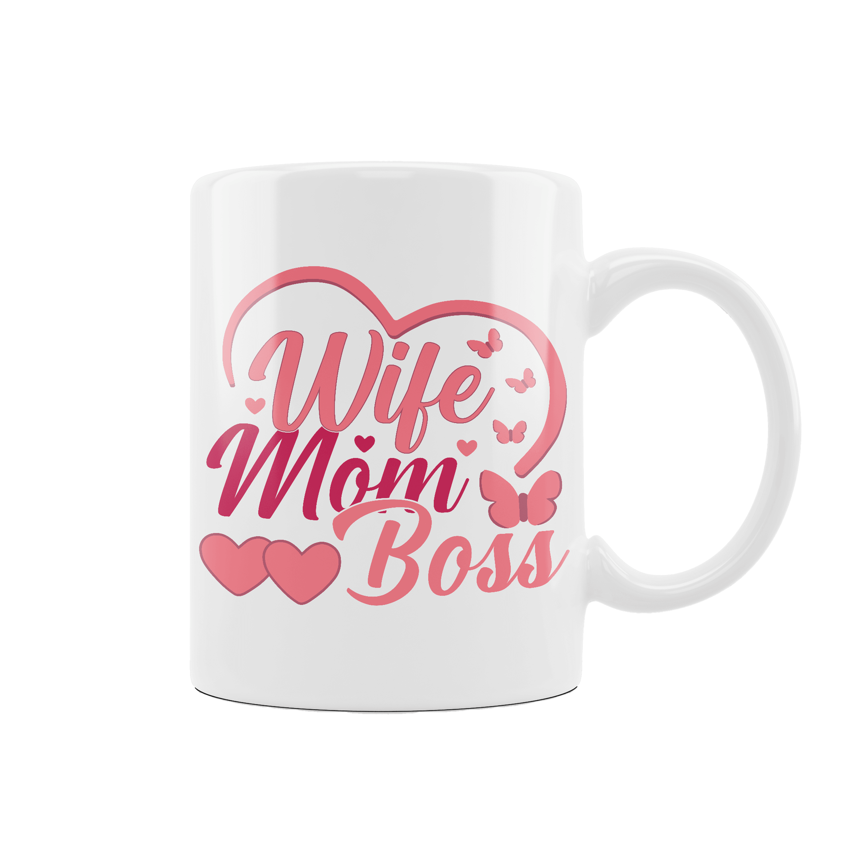 Kubek z Napisem "Wife Mom Boss" - Mejkmi - Personalizowane Prezenty Dla Twoich Bliskich!