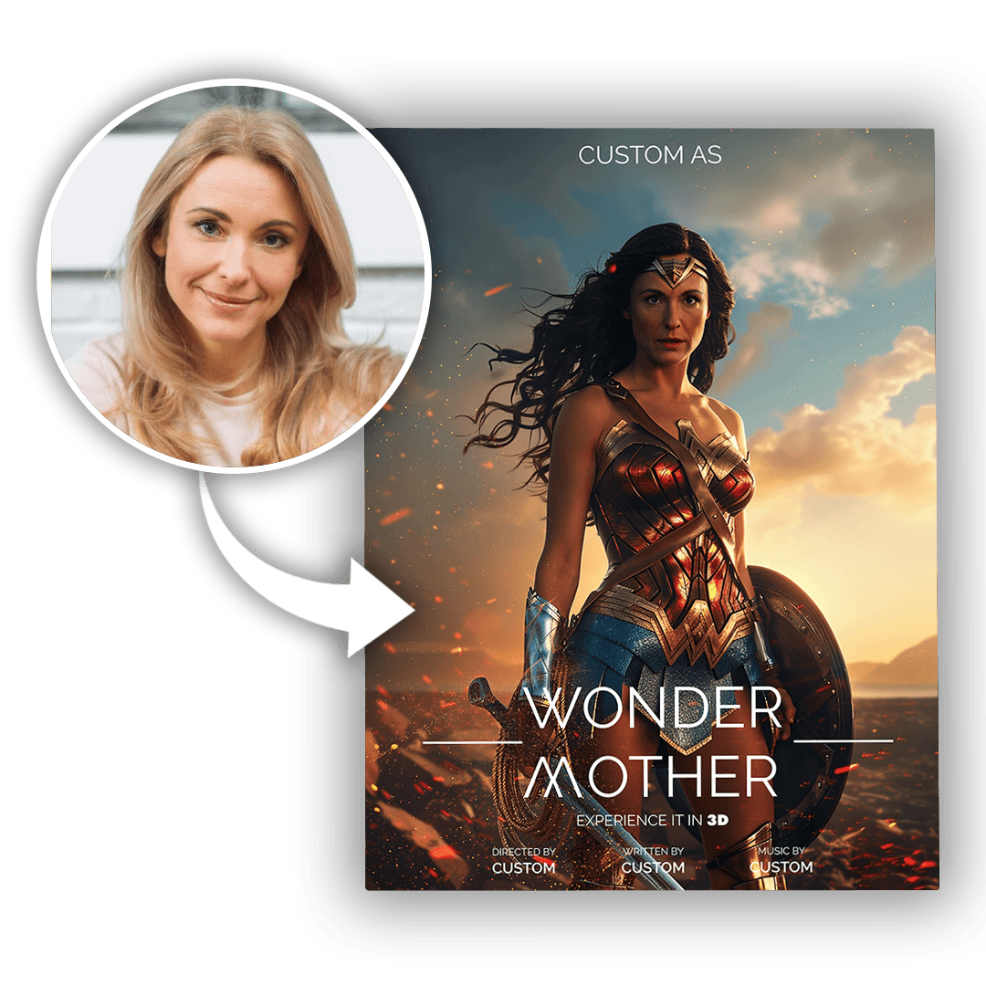 Personalizowany Obraz na płótnie Wonder Mother na Prezent na Dzień Matki - Mejkmi - Personalizowane Prezenty Dla Twoich Bliskich!