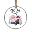 Personalizowana Bombka - Ty i Ja i Pies na świąteczną choinkę - Mejkmi - Personalizowane Prezenty Dla Twoich Bliskich!