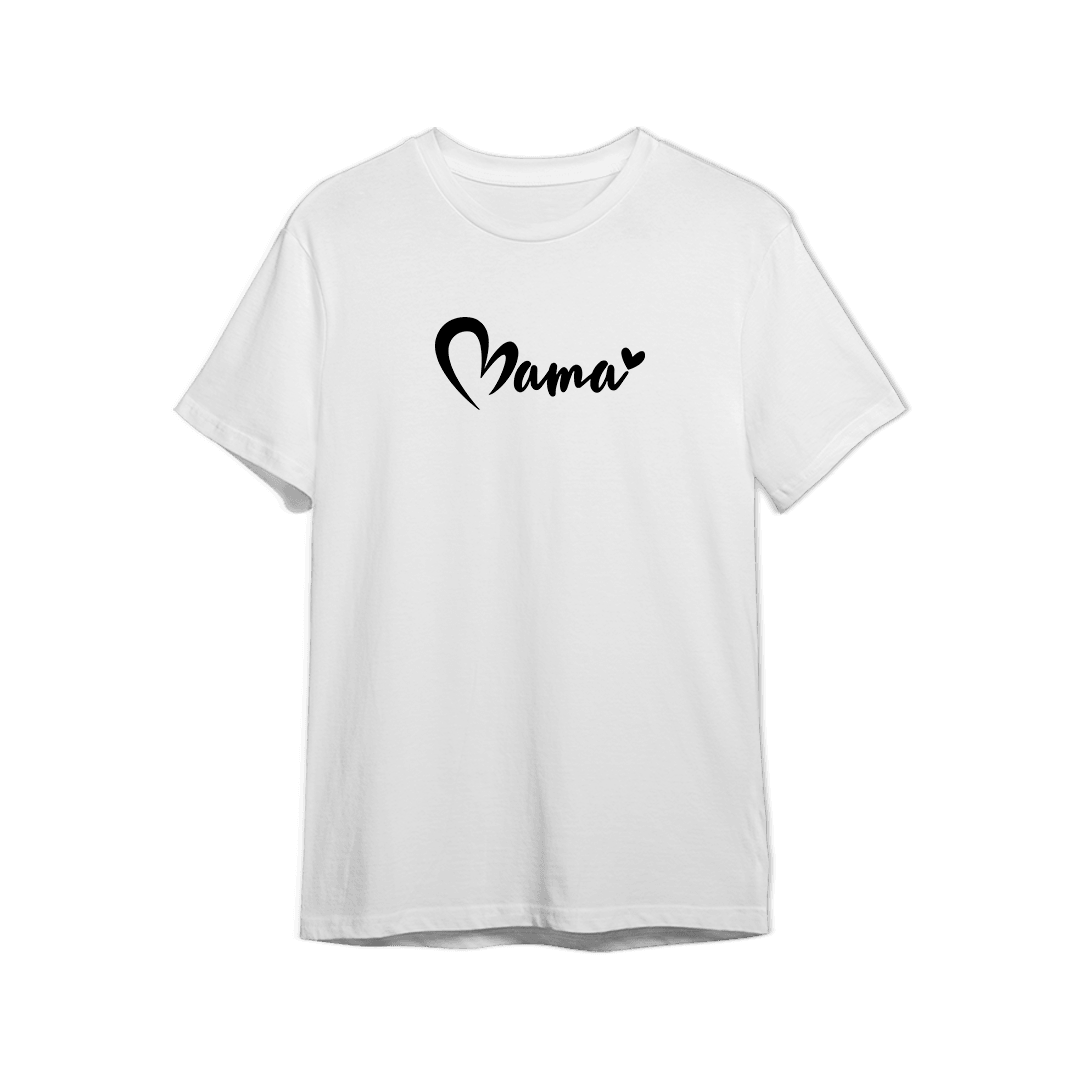 Koszulka z Napisem "Mama - z Serduszkiem" - Mejkmi - Personalizowane Prezenty Dla Twoich Bliskich!