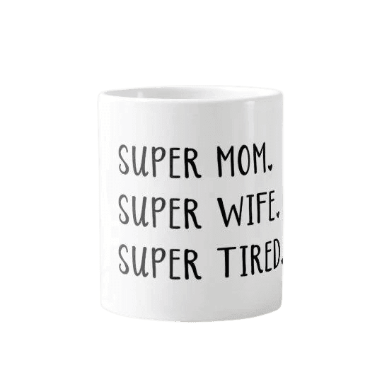 Hrnek - SUPER MAMINKA. SUPER ŽENA. SUPER TIRED. pro dárek pro maminku -. Mejkmi - Personalizované dárky pro vaše blízké!