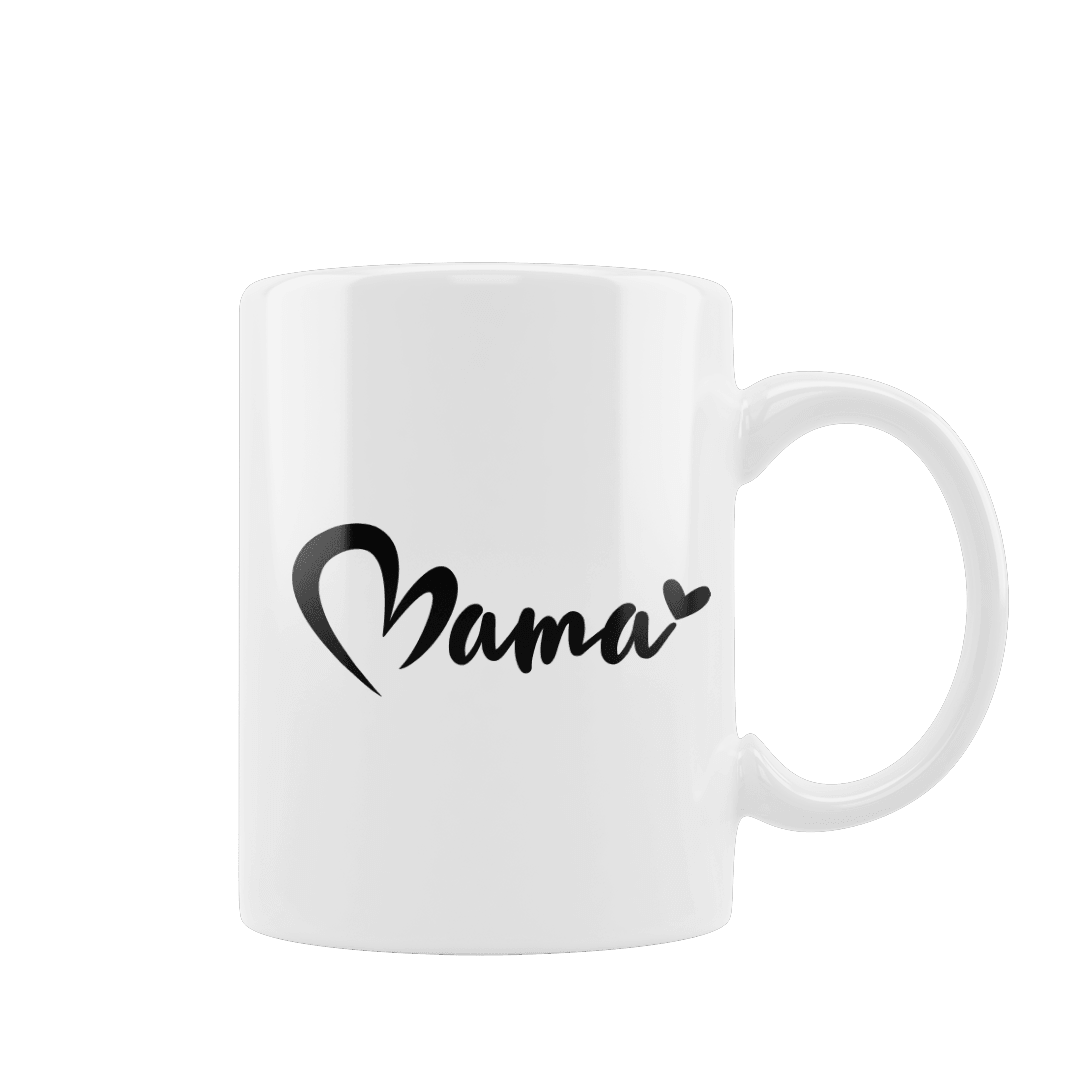 Kubek z Napisem "Mama - z Serduszkiem" - Mejkmi - Personalizowane Prezenty Dla Twoich Bliskich!
