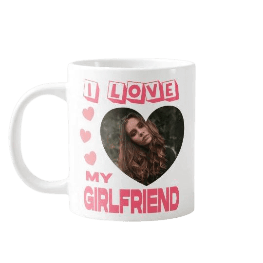 Personalizowany Kubek - I LOVE MY GIRLFRIEND z Twoim zdjęciem - Mejkmi - Personalizowane Prezenty Dla Twoich Bliskich!
